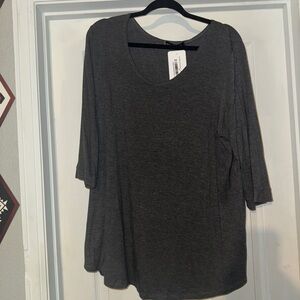Charcoal Long Sleeve Top